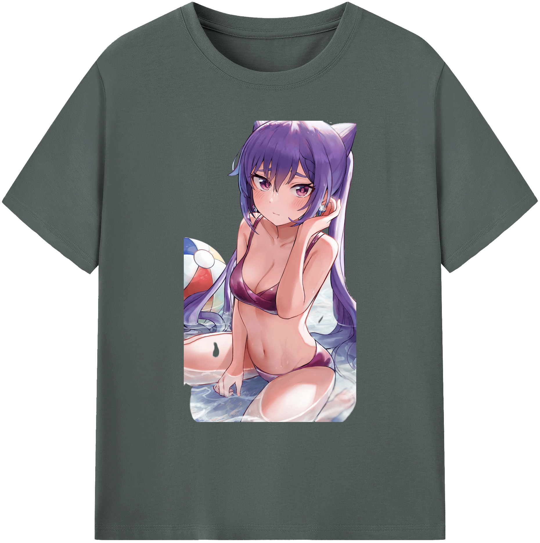 げんし神 刻晴 こくせい genshin Kokusei 綿100％ メンズ半袖Tシャツ｜肌触りやわらか＆通気性